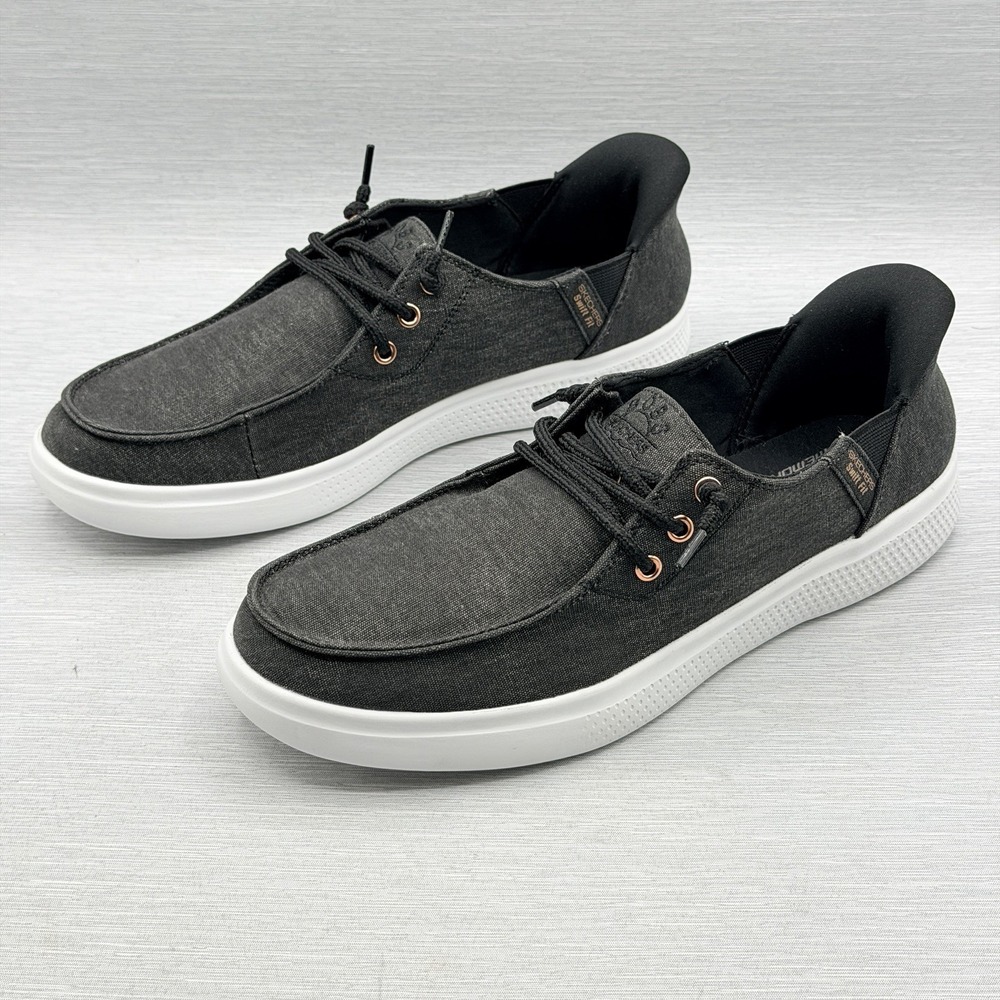 Skechers BOBS Women's 9 Swift Fit Loafers Gray Hands Free Slip On 179255